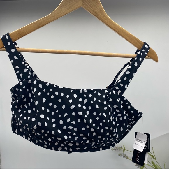 ISLAND ESCAPE WOMEN'S PRINTED COSTA RICA UNDERWIRE BIKINI TOP SWIMSUIT BLACK NEW - Picture 8 of 8